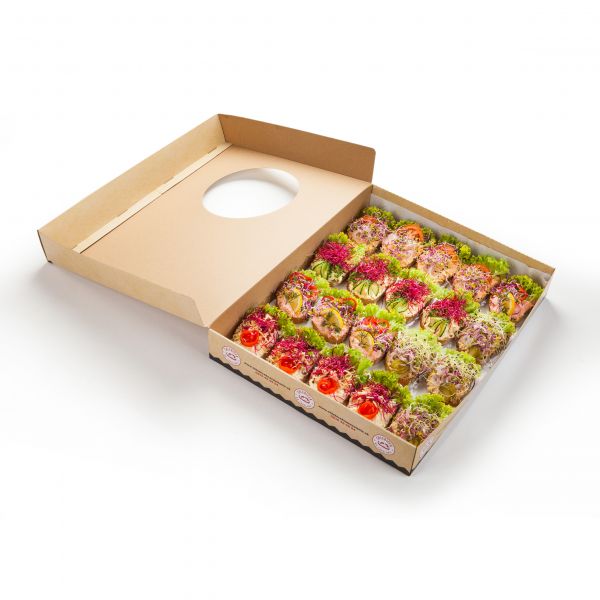 Krabica nátierkových chlebíčkov
